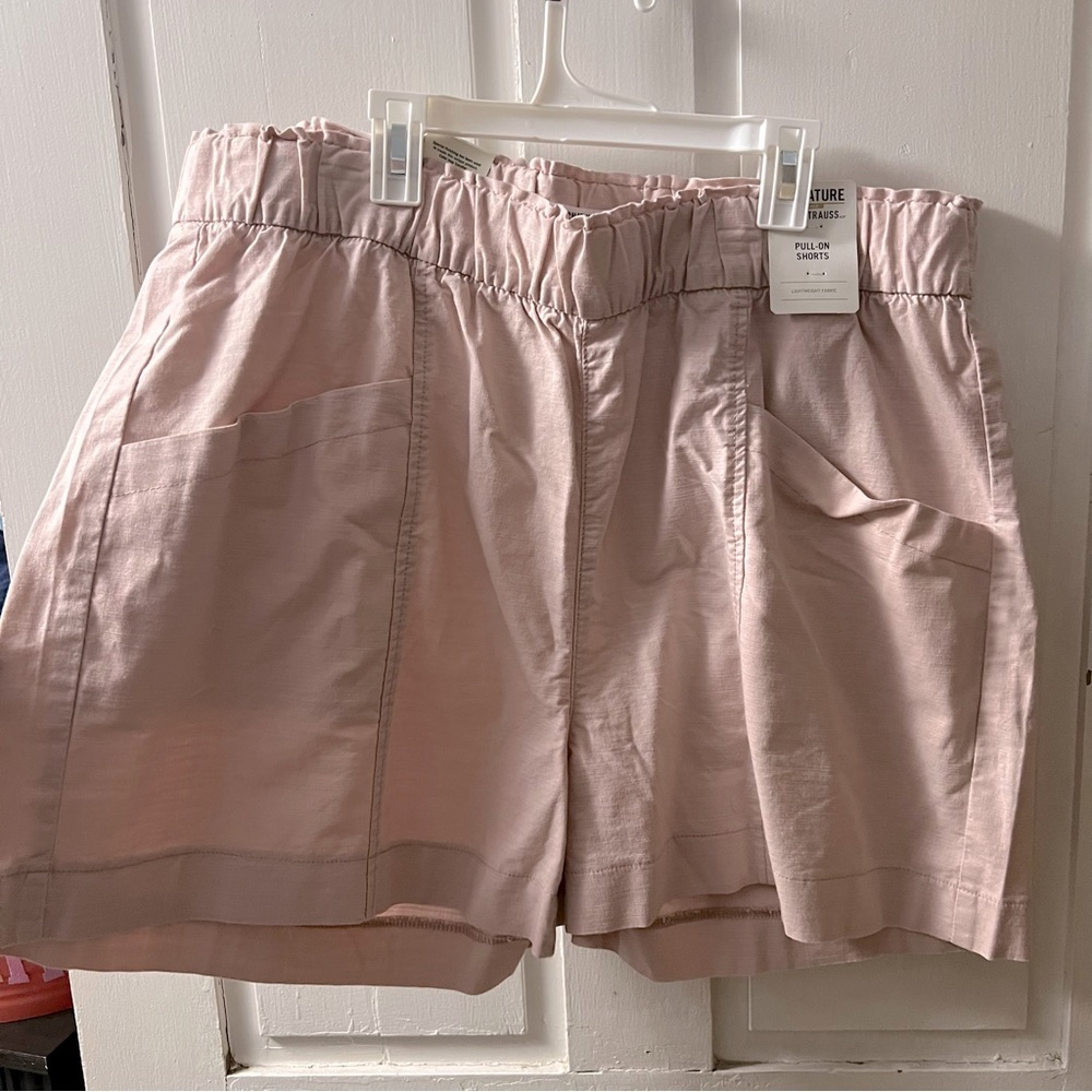 NWT Levi Strauss Signature cotton pull on shorts light pink size 3XL